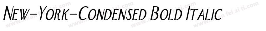 New-York-Condensed Bold Italic字体转换